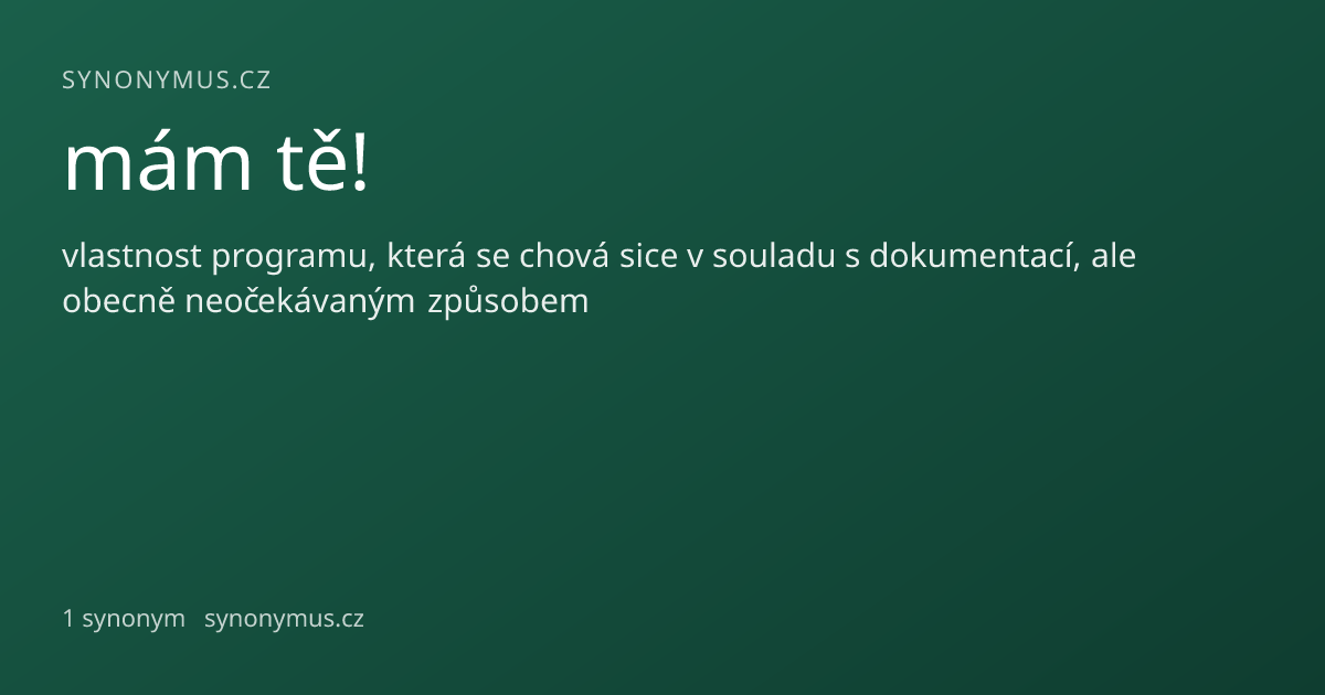 Náhled odkazu: mám tě!