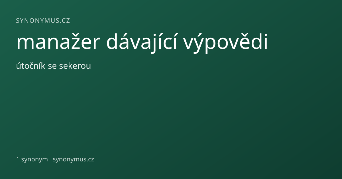 Náhled odkazu: manažer dávající výpovědi