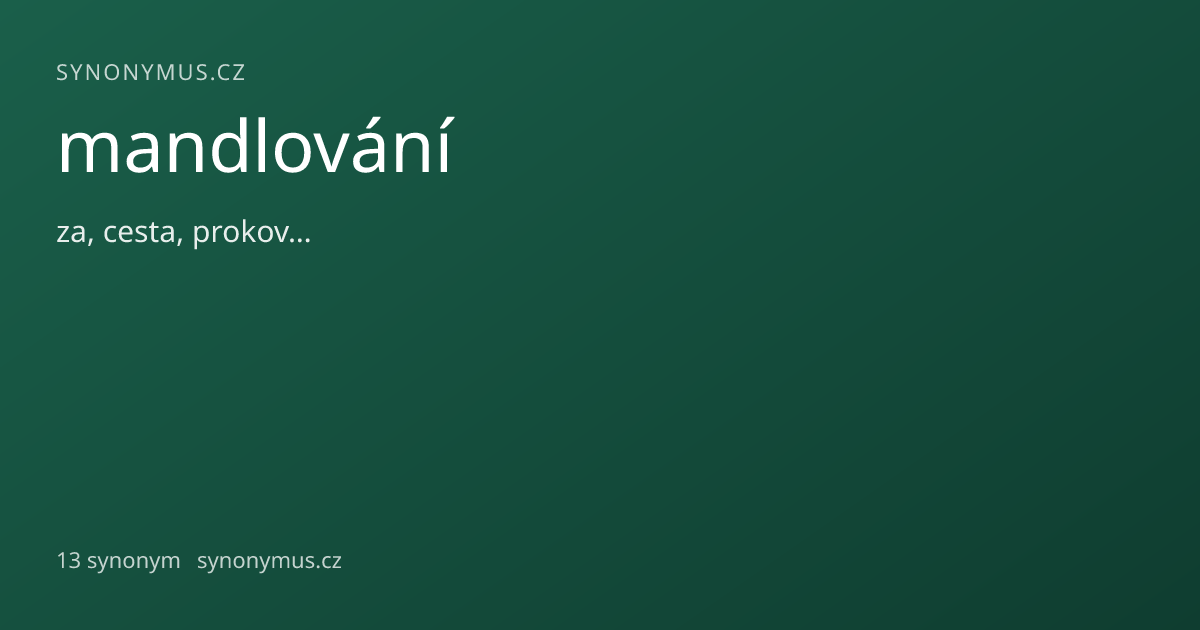 Náhled odkazu: mandlování