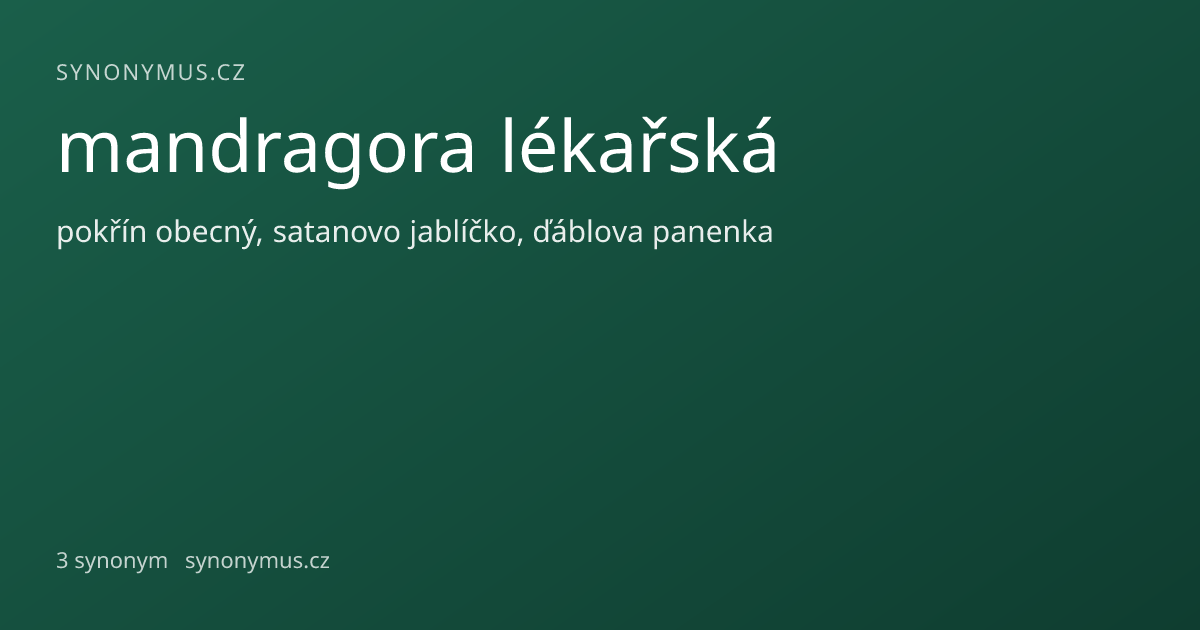 Náhled odkazu: mandragora lékařská