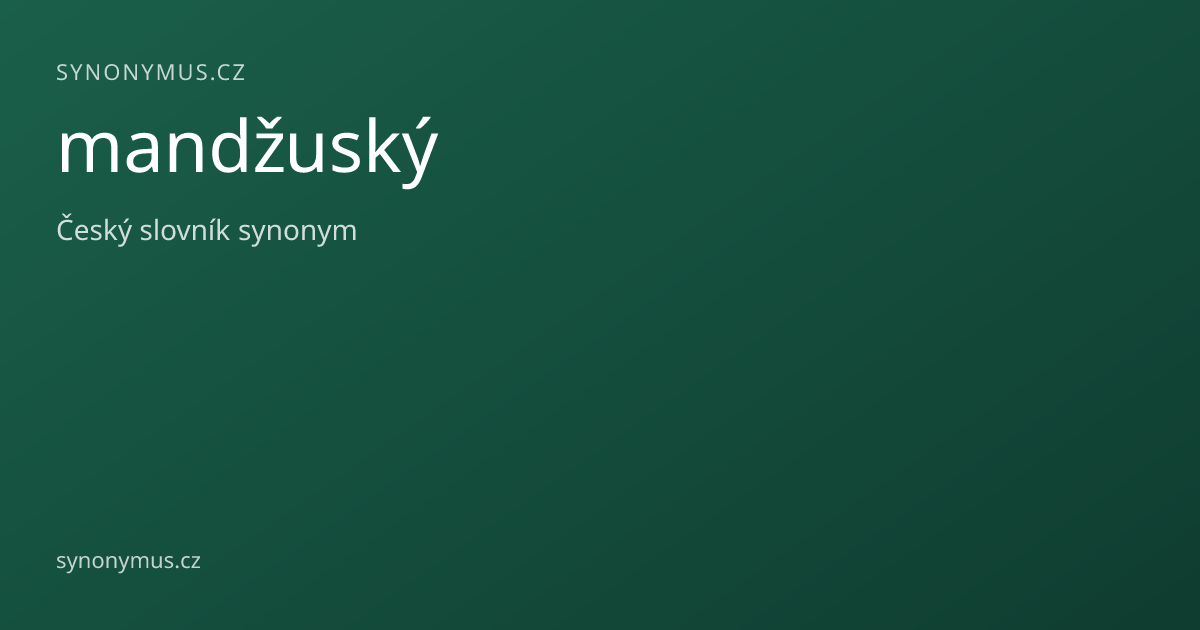 Náhled odkazu: mandžuský