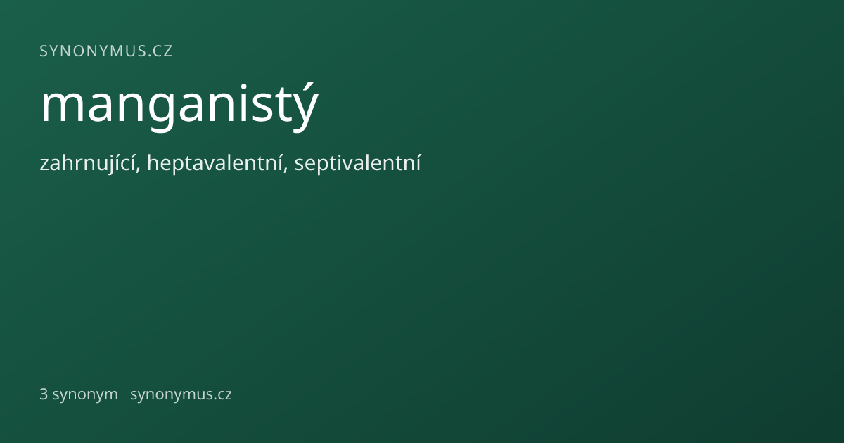 Náhled odkazu: manganistý