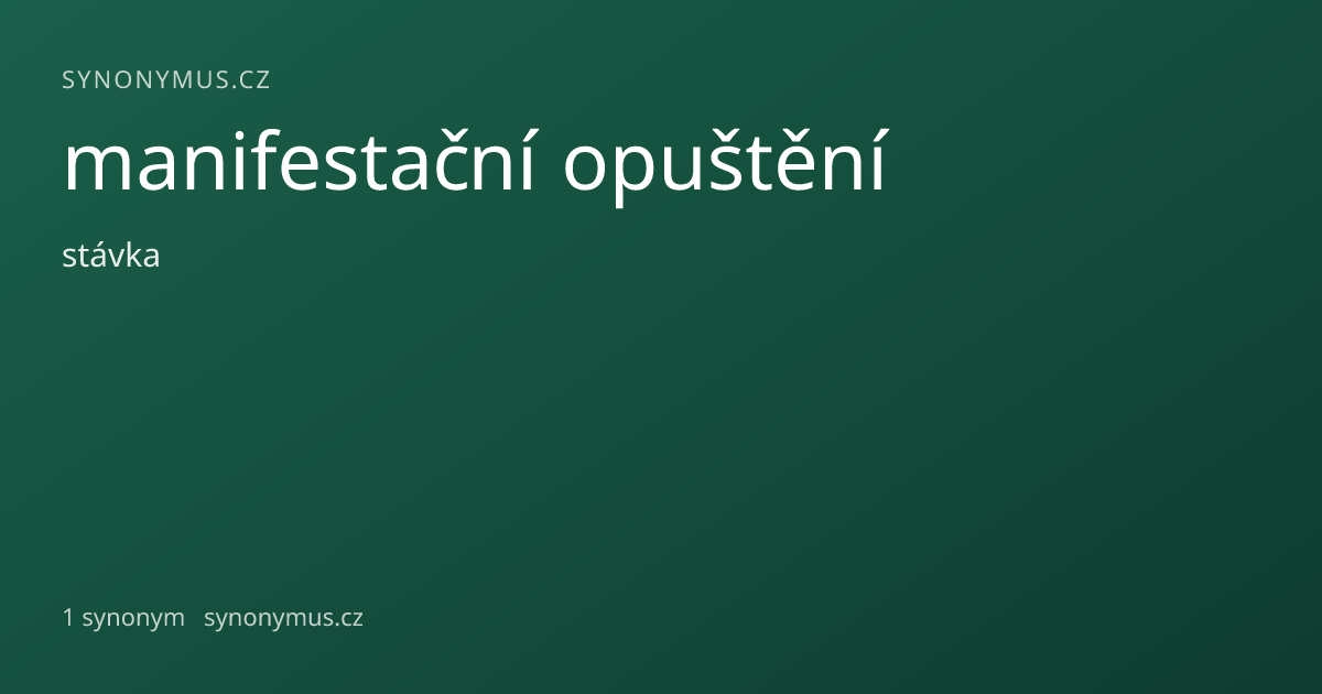 Náhled odkazu: manifestační opuštění