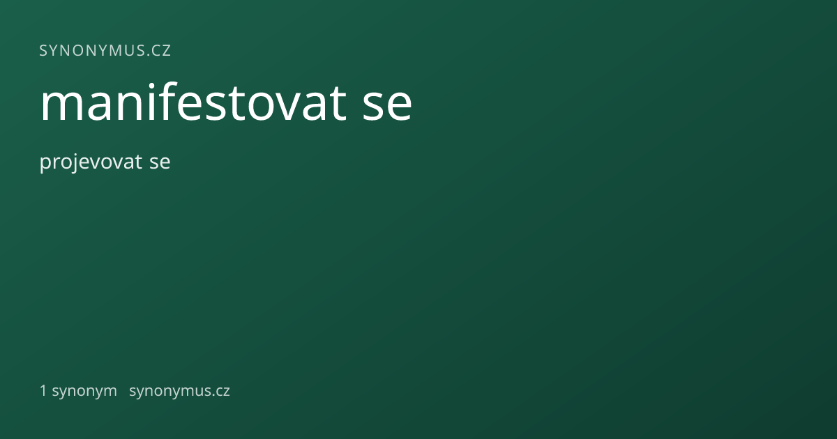Náhled odkazu: manifestovat se