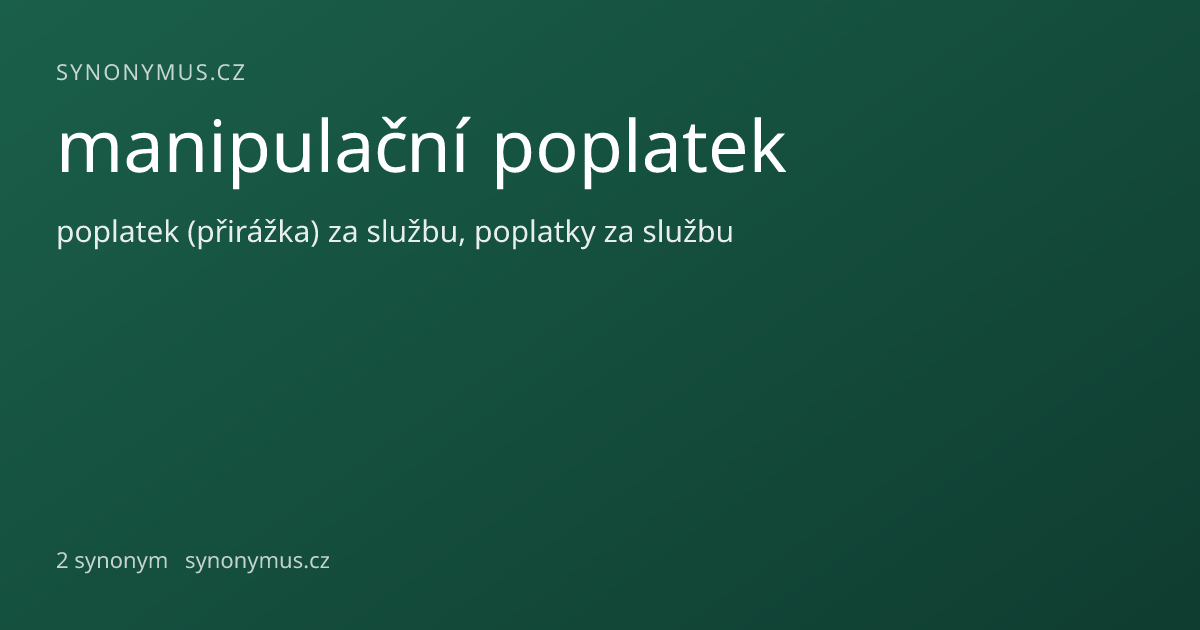 Náhled odkazu: manipulační poplatek