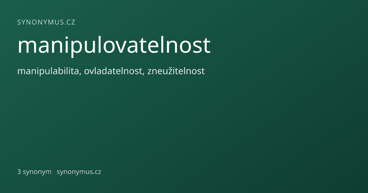Náhled odkazu: manipulovatelnost