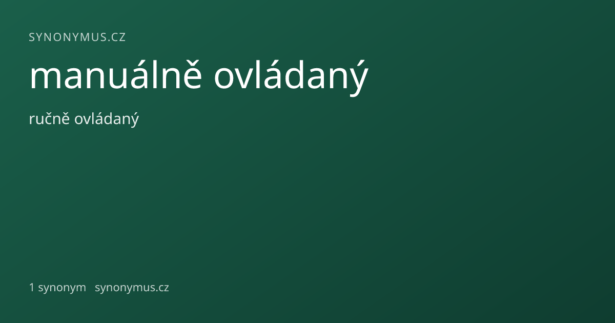 Náhled odkazu: manuálně ovládaný