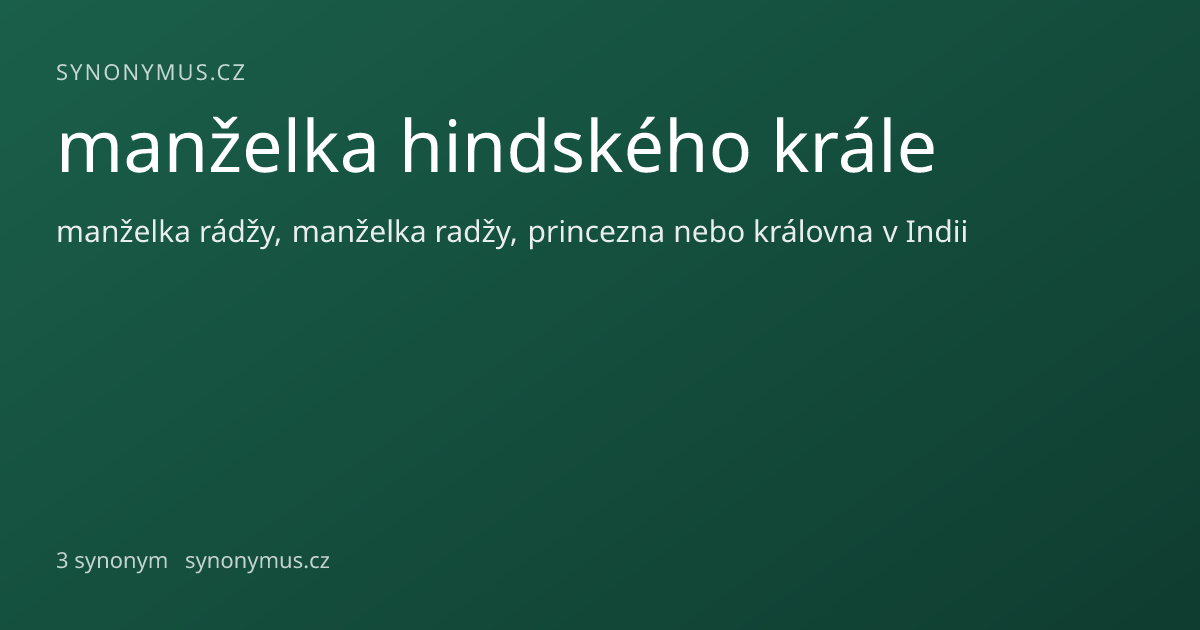 Náhled odkazu: manželka hindského krále