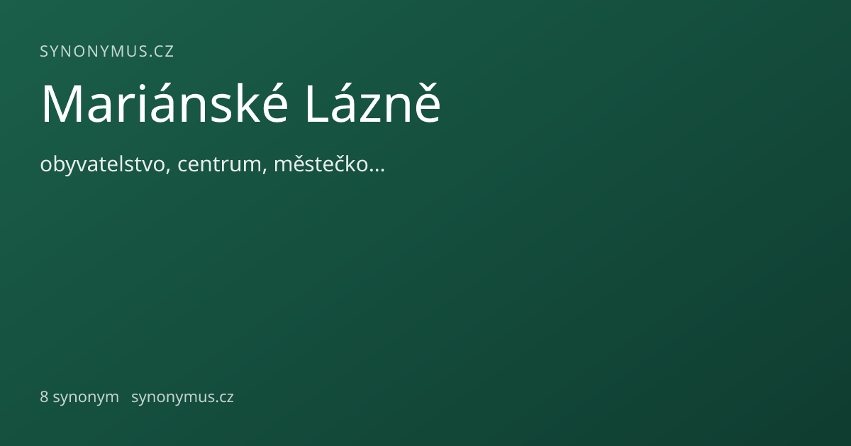 Náhled odkazu: Mariánské Lázně