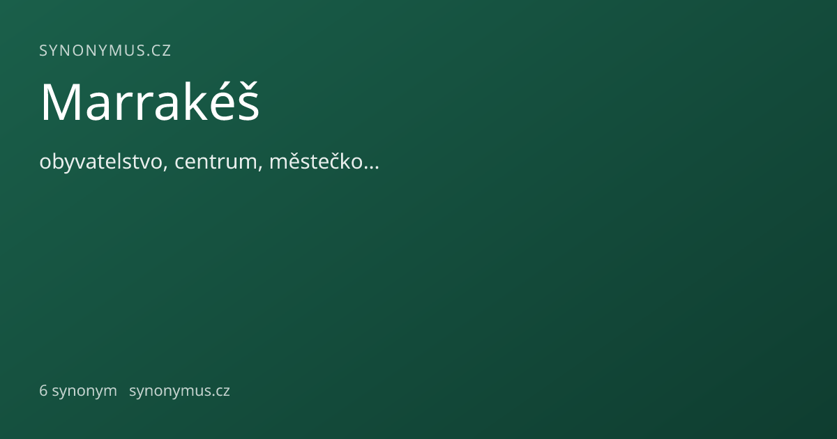 Náhled odkazu: Marrakéš