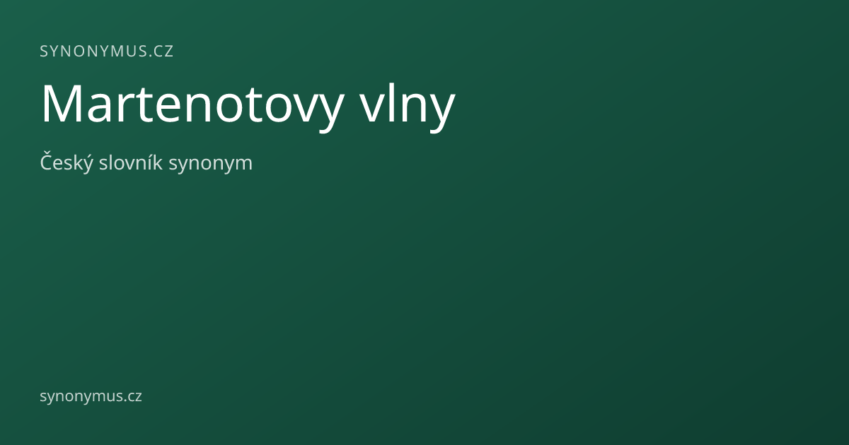 Náhled odkazu: Martenotovy vlny