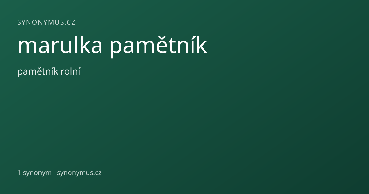 Náhled odkazu: marulka pamětník