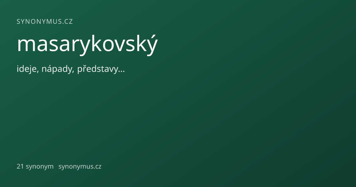 Náhled odkazu: masarykovský