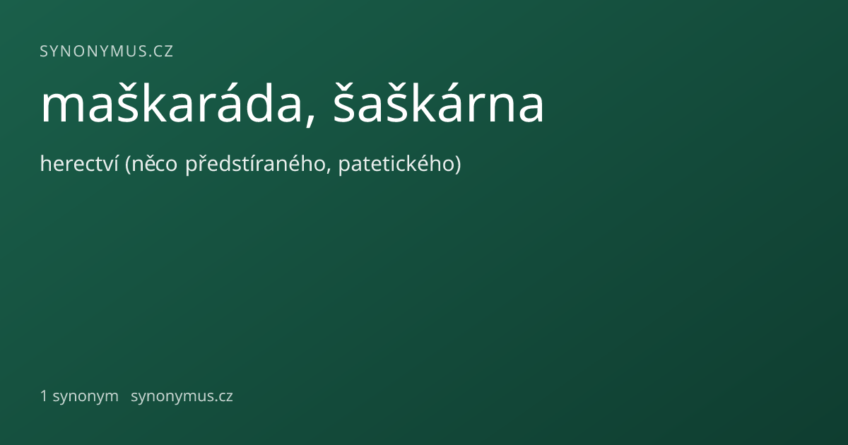 Náhled odkazu: maškaráda, šaškárna