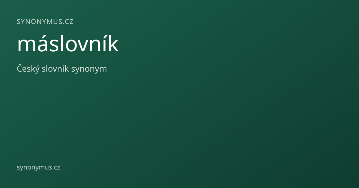 Náhled odkazu: máslovník