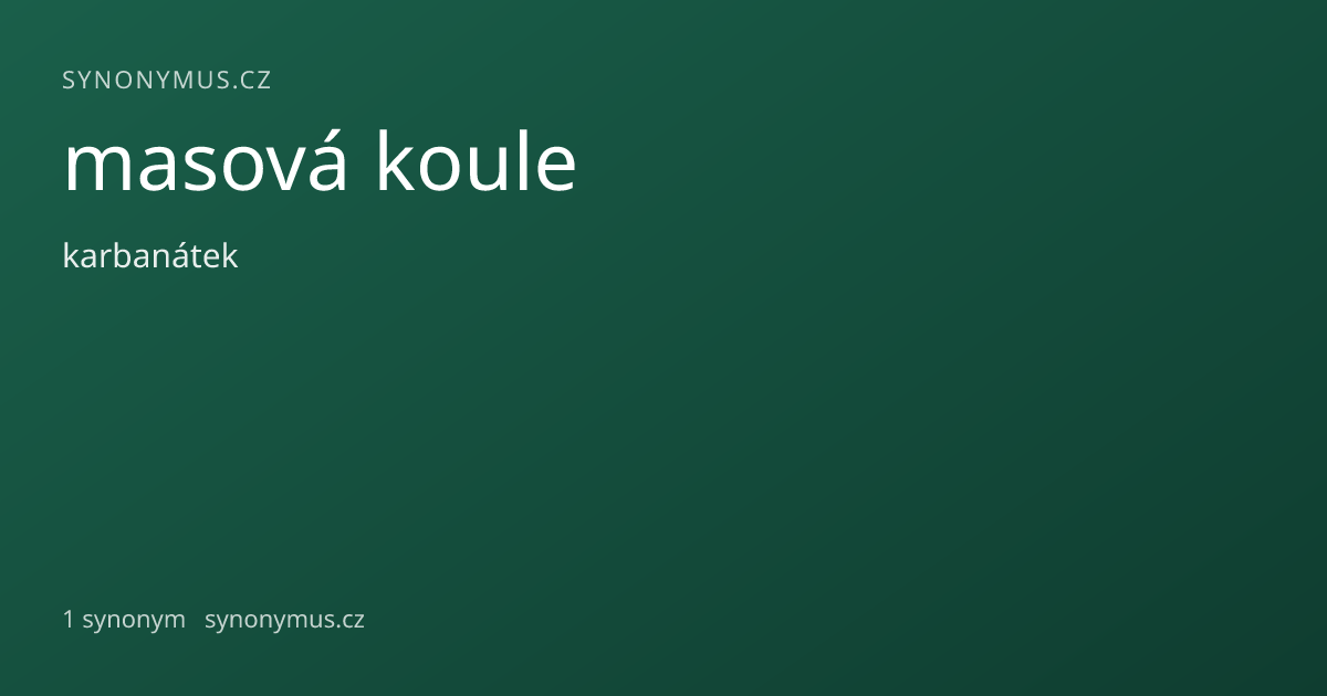 Náhled odkazu: masová koule