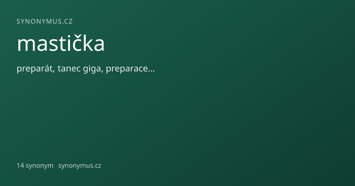 Náhled odkazu: mastička