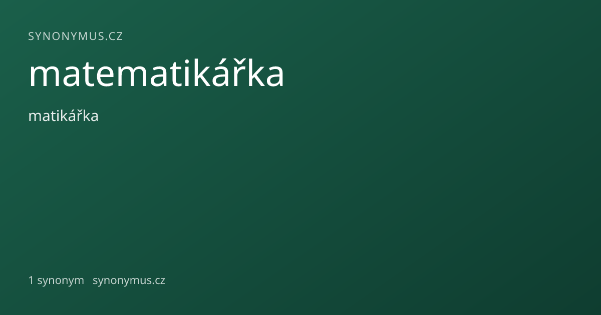 Náhled odkazu: matematikářka