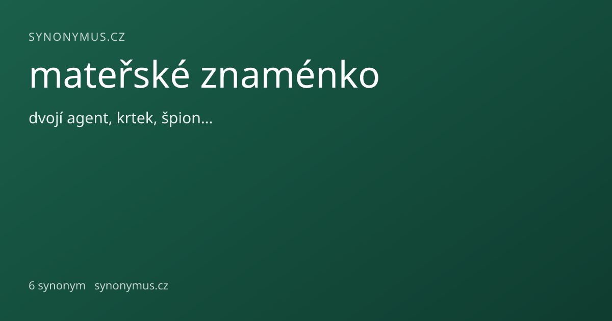 Náhled odkazu: mateřské znaménko