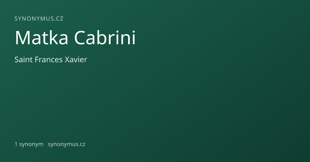 Náhled odkazu: Matka Cabrini