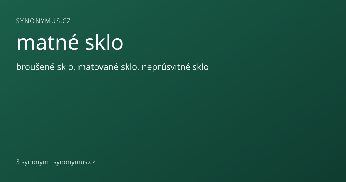 Náhled odkazu: matné sklo