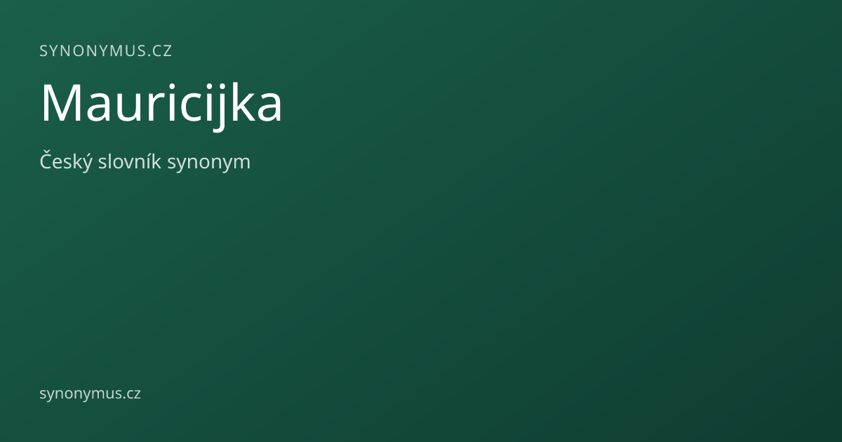 Náhled odkazu: Mauricijka