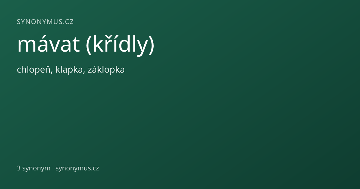 Náhled odkazu: mávat (křídly)