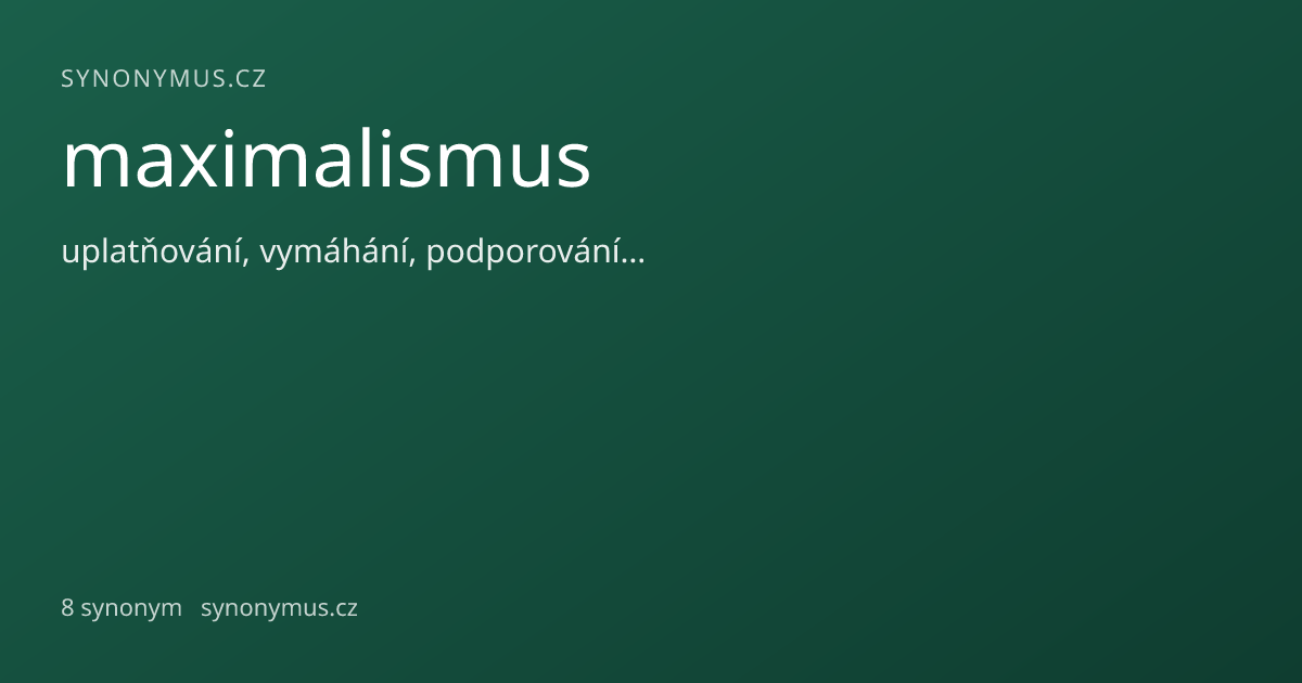 Náhled odkazu: maximalismus