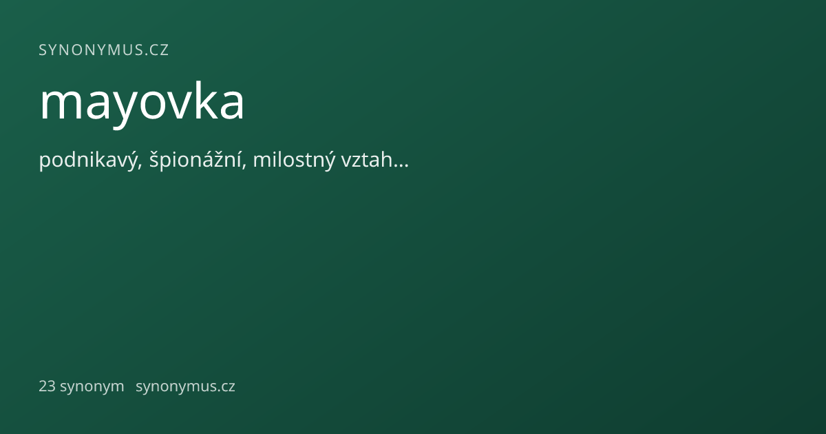 Náhled odkazu: mayovka