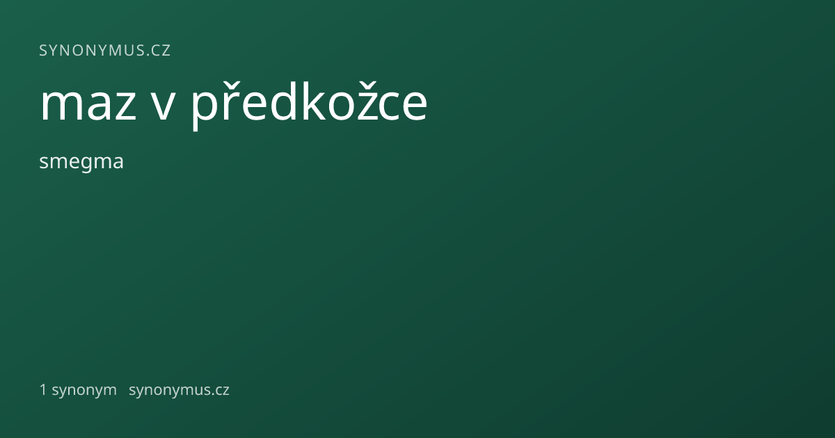Náhled odkazu: maz v předkožce