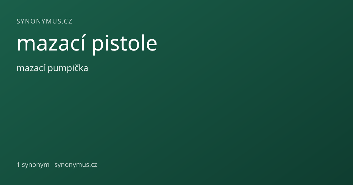 Náhled odkazu: mazací pistole