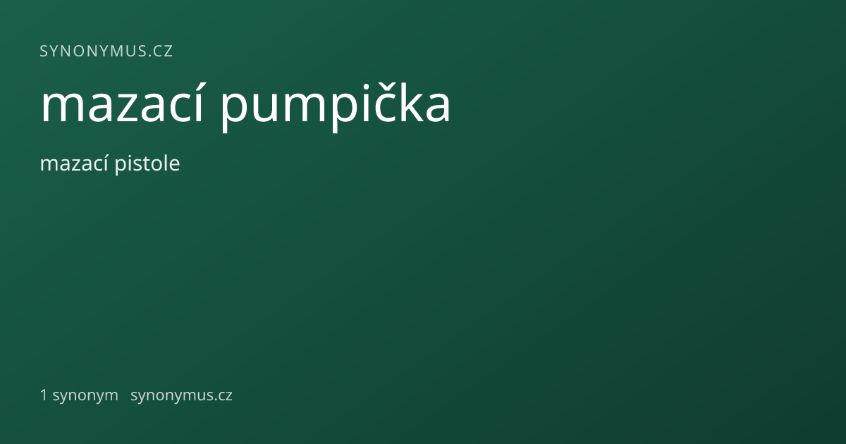 Náhled odkazu: mazací pumpička