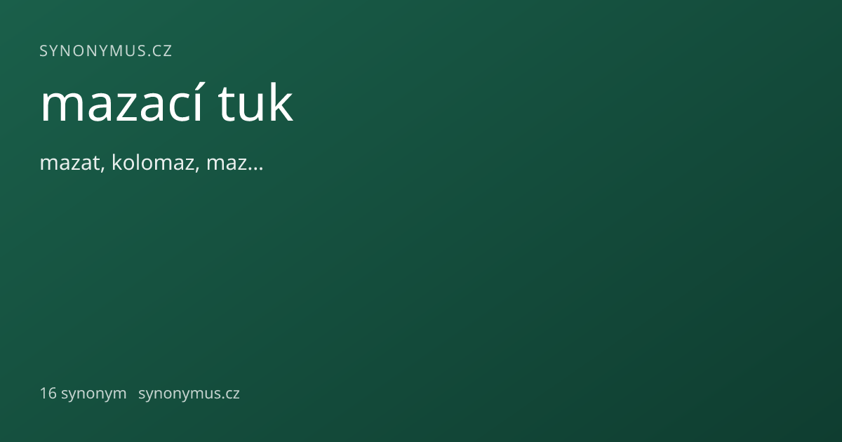 Náhled odkazu: mazací tuk
