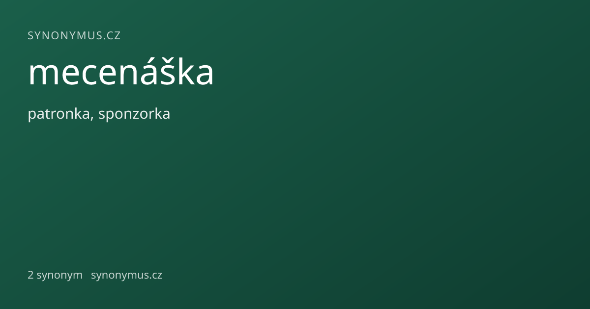 Náhled odkazu: mecenáška