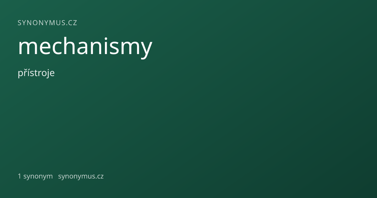 Náhled odkazu: mechanismy