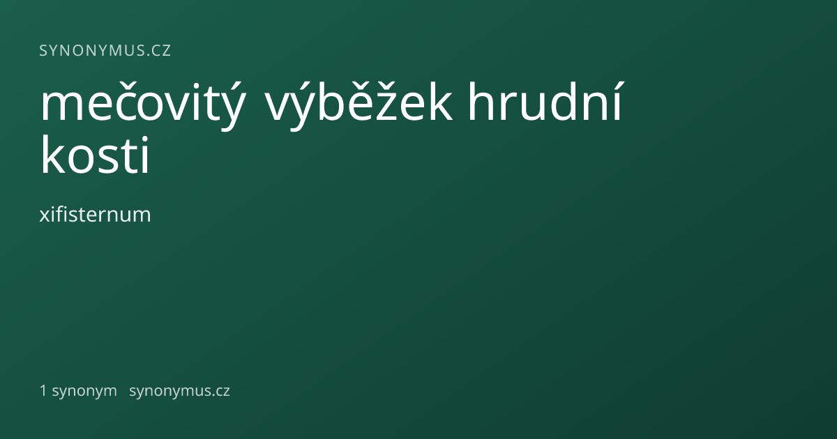Náhled odkazu: mečovitý výběžek hrudní kosti