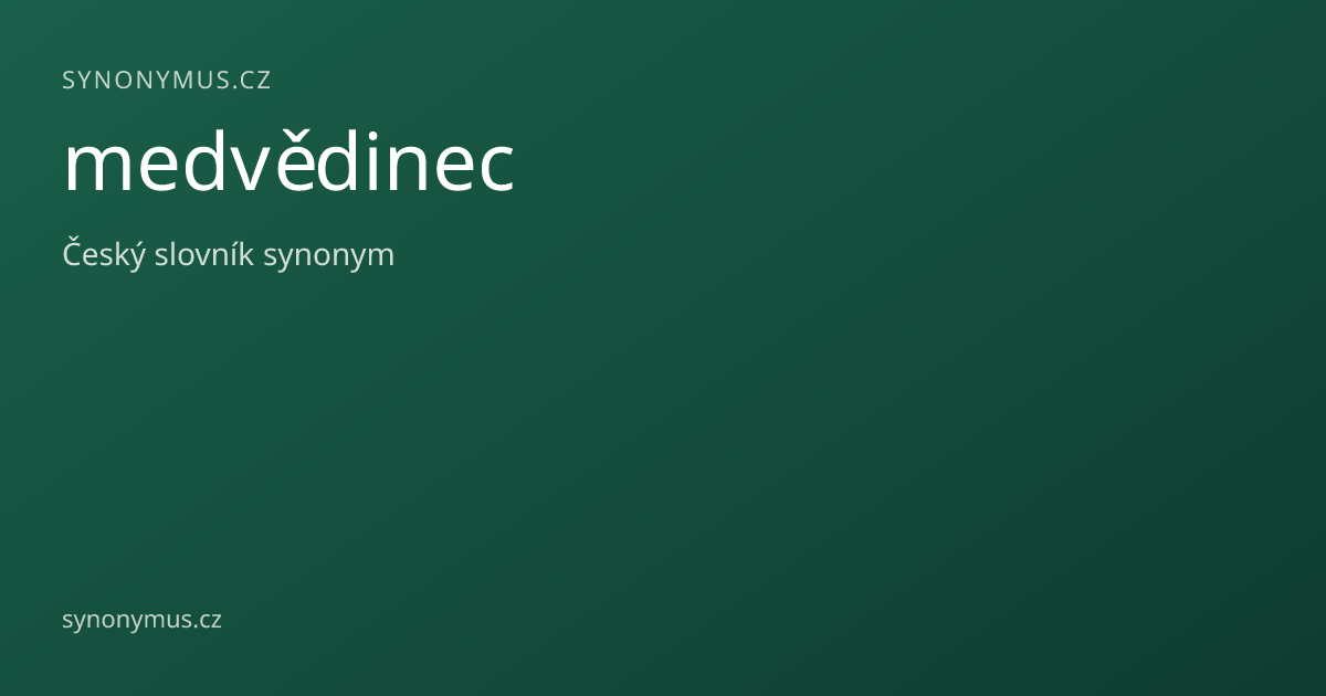 Náhled odkazu: medvědinec