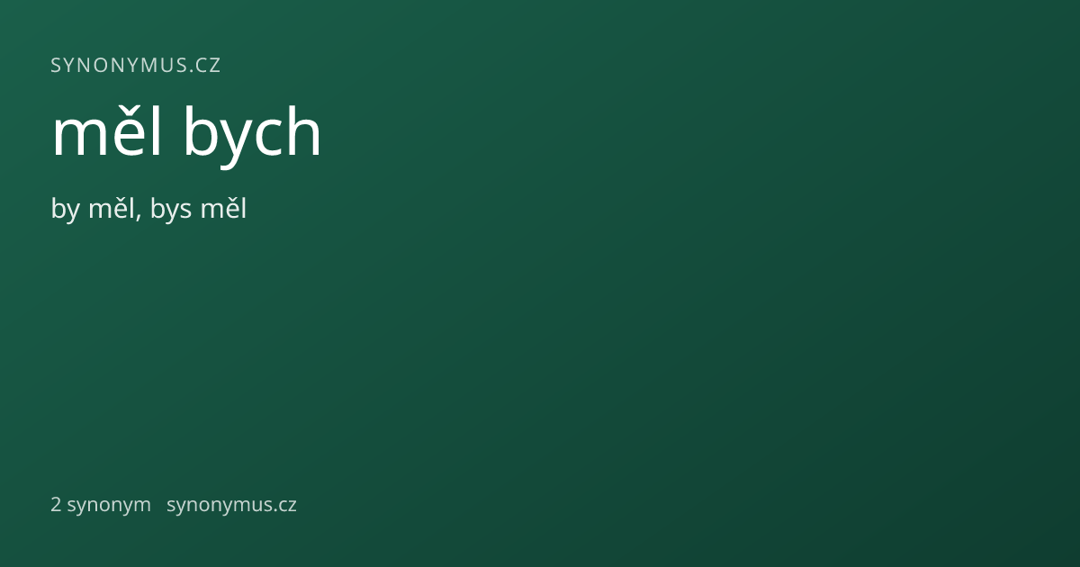 Náhled odkazu: měl bych