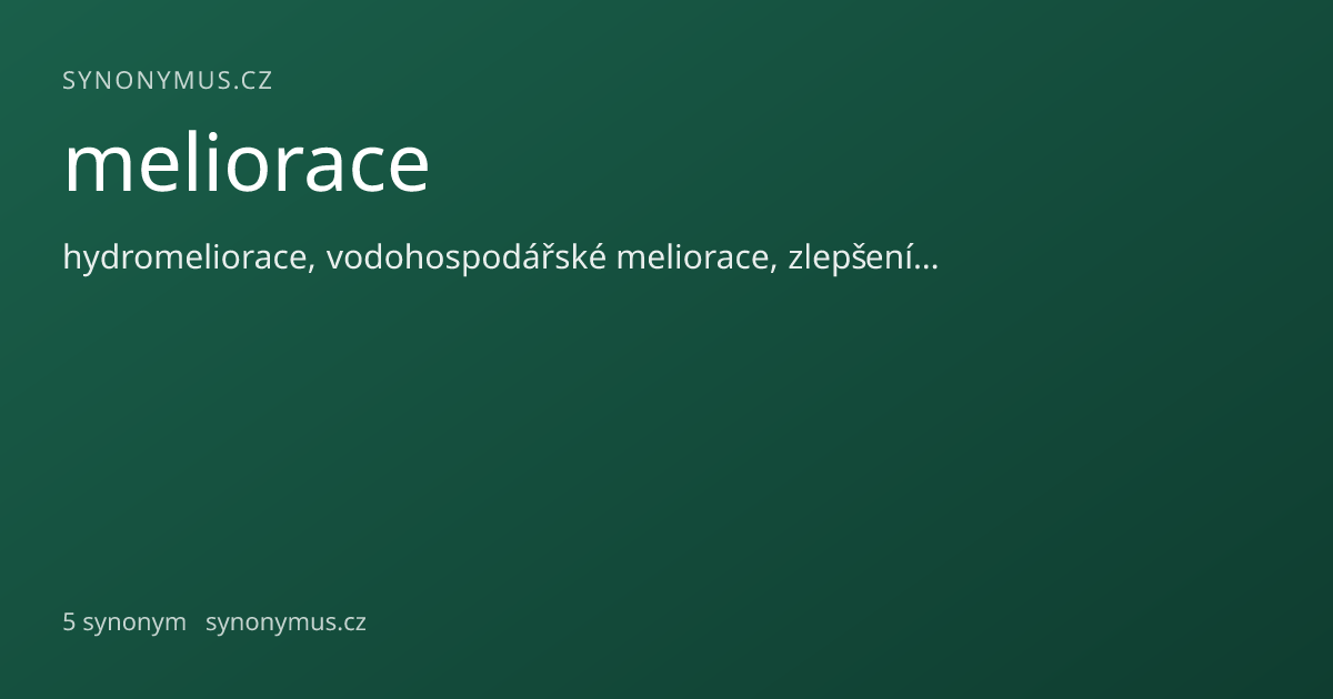 Náhled odkazu: meliorace