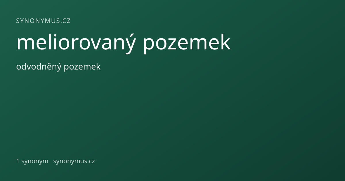 Náhled odkazu: meliorovaný pozemek