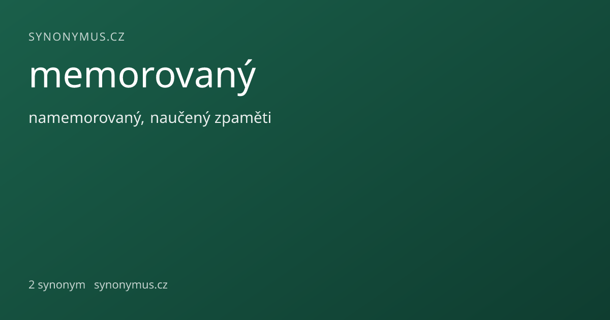 Náhled odkazu: memorovaný