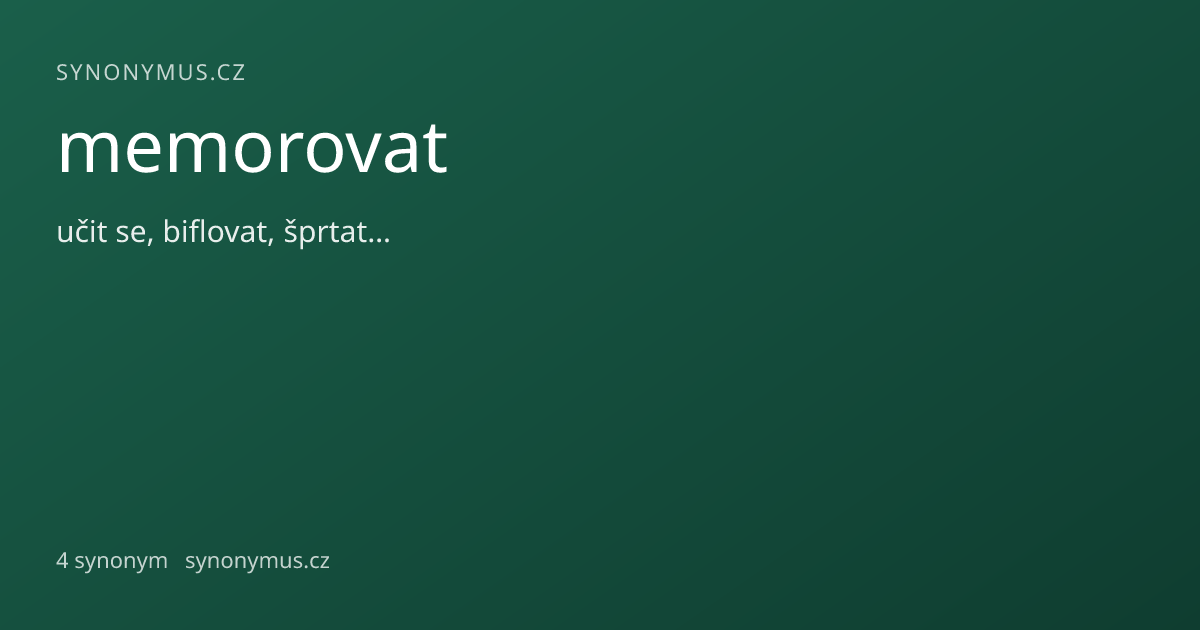Náhled odkazu: memorovat