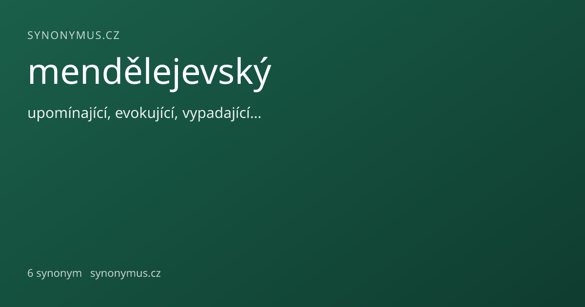 Náhled odkazu: mendělejevský