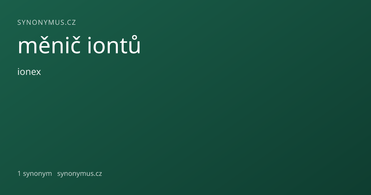Náhled odkazu: měnič iontů