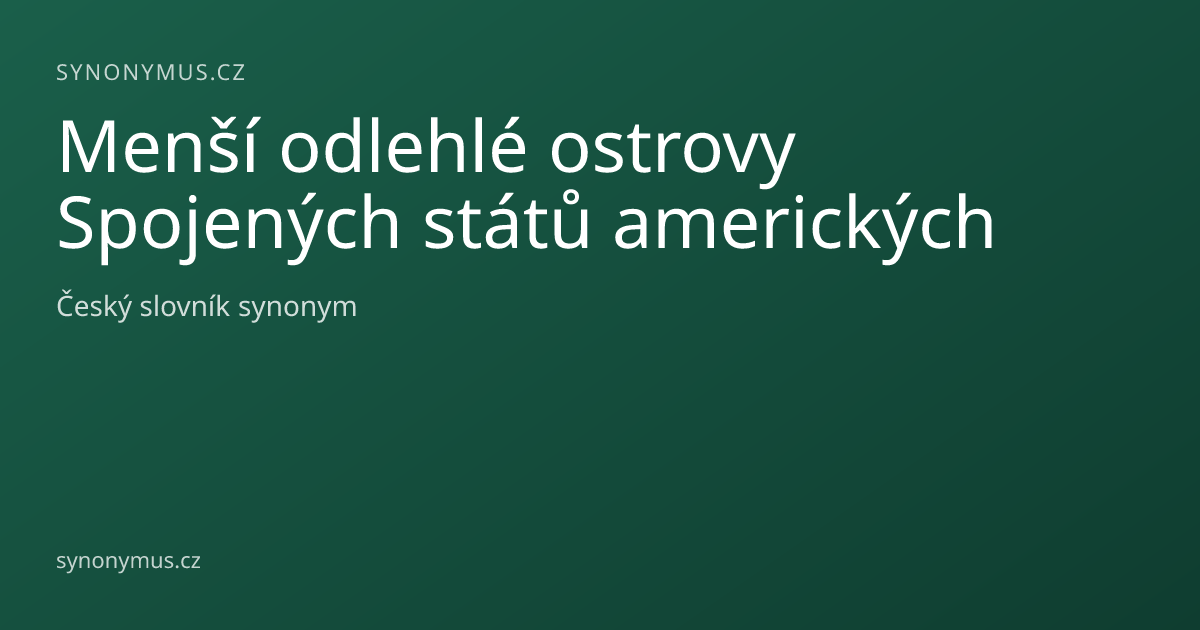 Náhled odkazu: Menší odlehlé ostrovy Spojených států amerických