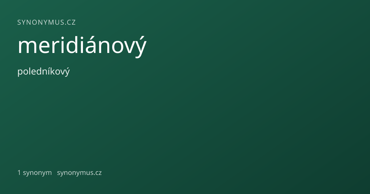 Náhled odkazu: meridiánový