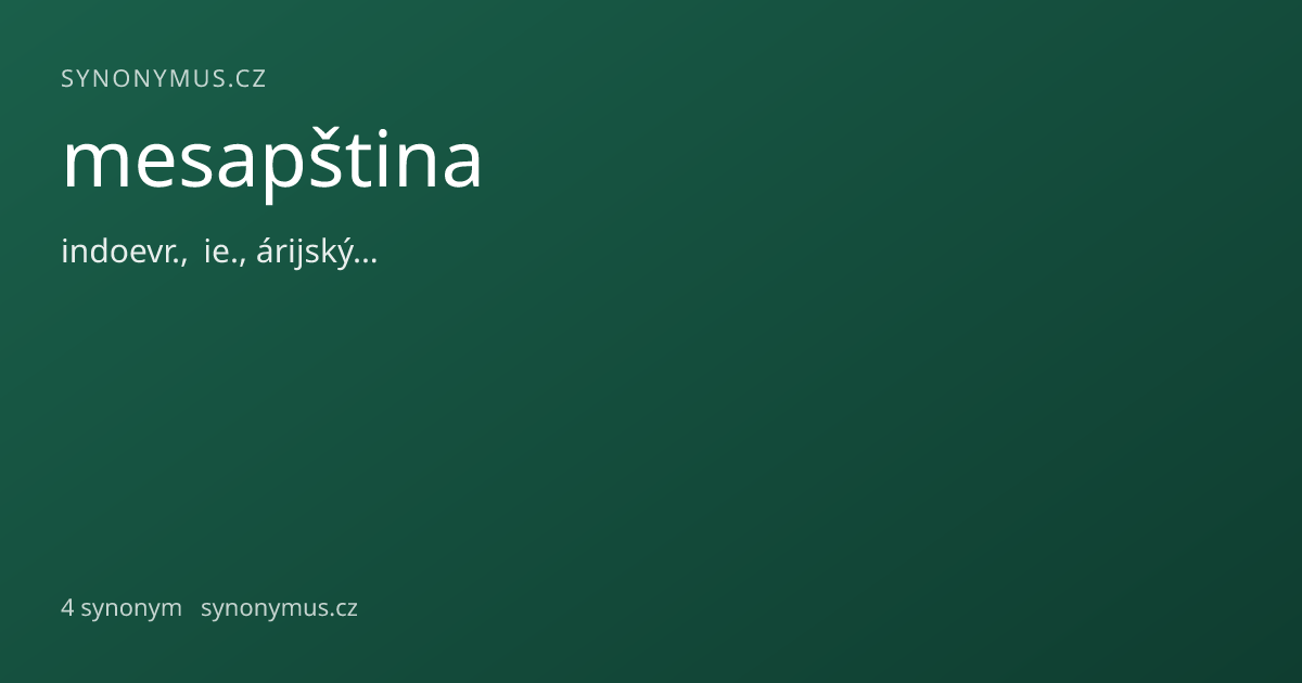 Náhled odkazu: mesapština