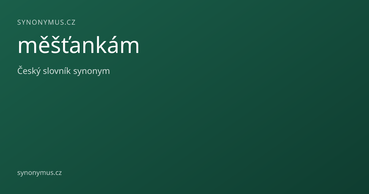 Náhled odkazu: měšťankám