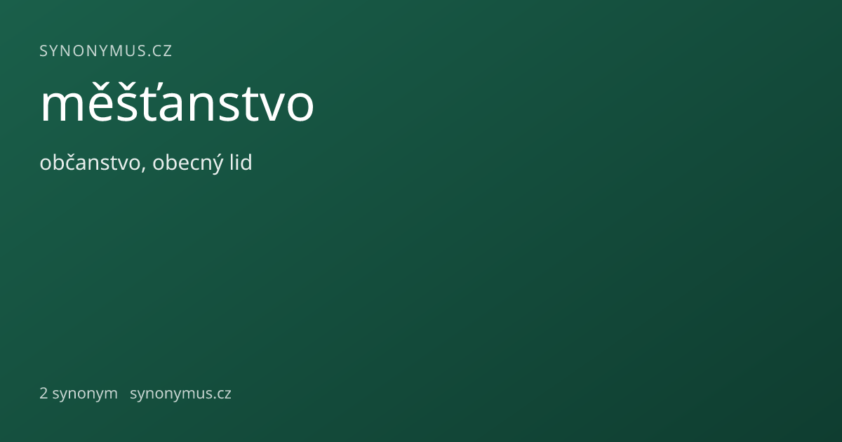 Náhled odkazu: měšťanstvo