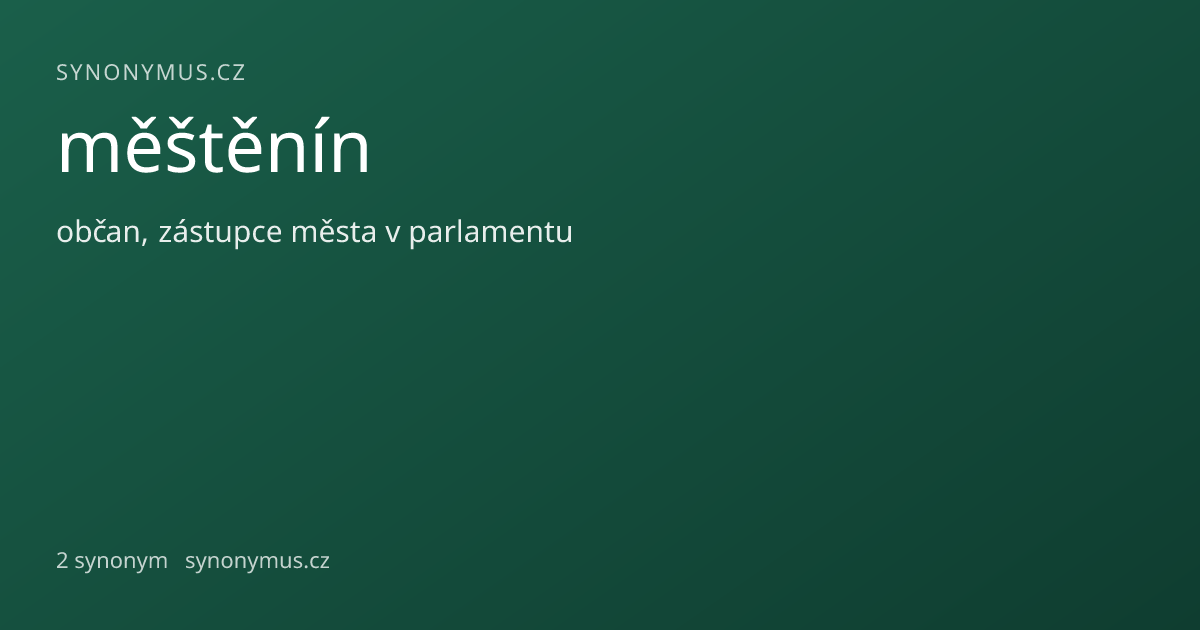 Náhled odkazu: měštěnín